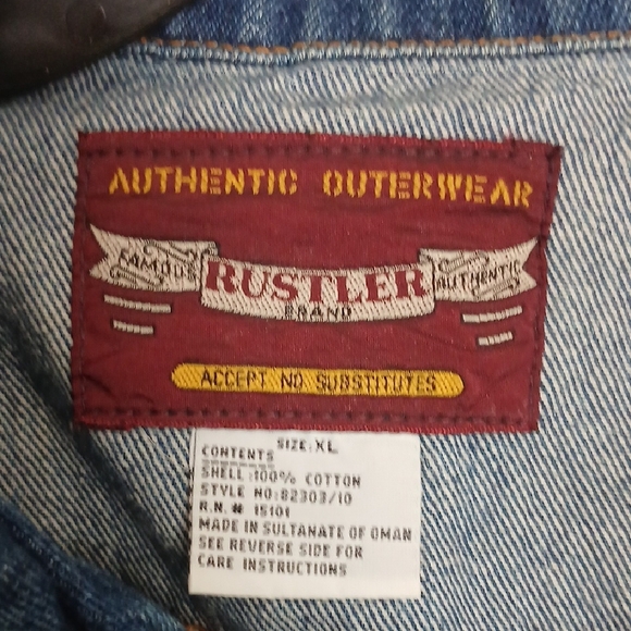 Men's Vintage Rustler Denim Jacket - Picture 2 of 5